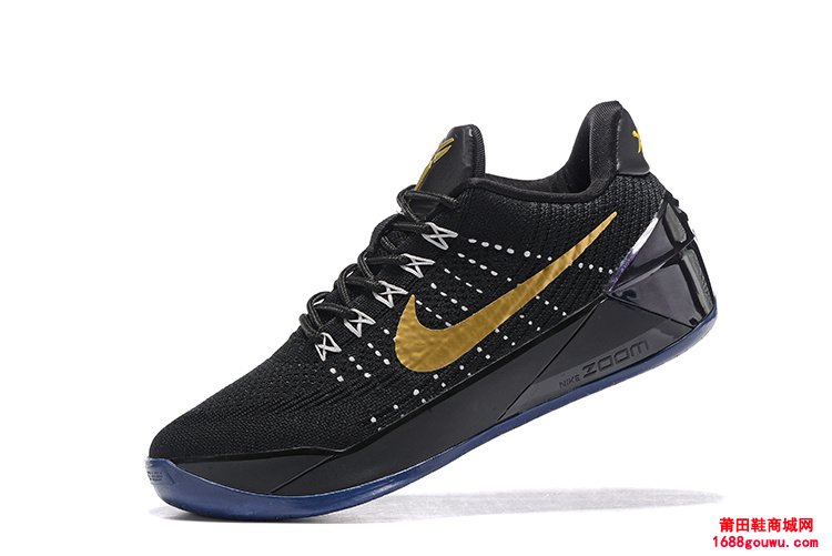 Nike Kobe A.D 12代飞线针织 经典黑金 女款篮球鞋